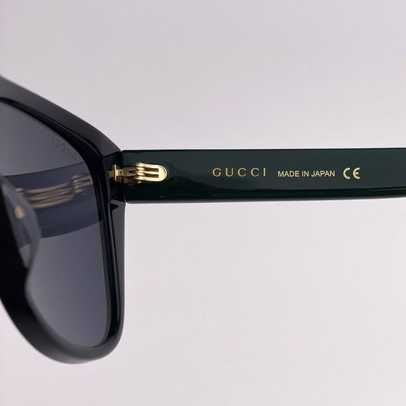 GUCCI GG0926S 001 Sunglasses Black Green Gray Square Unisex - Picture 8 of 12